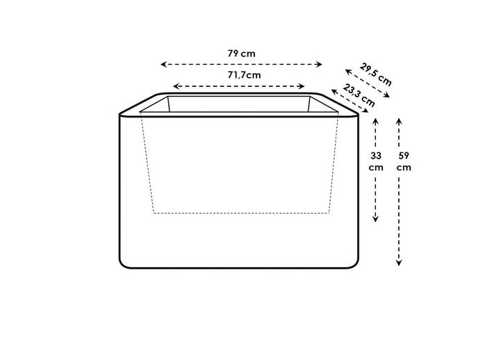 june brick divider 80cm blanc lin